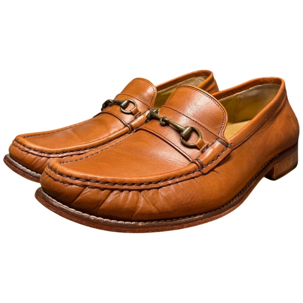 Cole Haan Men's 10.5 Hudson Horsebit Loafer British Tan Full-Grain Leather